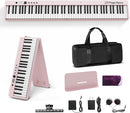 Finger Dance Folding Piano Keyboard 88 Keys, Portable Electric Keyboard with Bluetooth MIDI, Full Size Digital Piano, Wood Grain, Semi-Weighted, Touch Sensitive, with Storage Bag for Beginner by TinyTreasures Baby Boutique