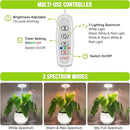 Grow Lights for Indoor Plants, Full Spectrum Halo Growing lamp with Detachable Base, Height Adjustable, 3 Colors, 10 Dimming, Automatic Timer, Plant Light for Small Plants Growing, 2 Pack by GreenHaven Gardens