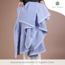 Salt Earth GOTS Certified 100% Organic Cotton Throw Blanket, 55" X 60" Waffle Blankets & Throws for Bed, Throw Blanket for Couch, Modern & Cozy Blanket, All Season, Comfy Soft Blanket (Powder Blue) by TinyTreasures Baby Boutique