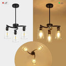 3 Light Modern Dining Chandeliers Over Table，Black Light Fixture for Dining Room，Farmhouse Chandelier with Glass Shade，Industrial Pendant Lighting for Kitchen Island，Foyer,Hallway, Bedroom by CozyNest Decor
