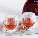 KAMMAK Crystal Whiskey Glasses Set of 2, Handcrafted Old Fashioned Glasses Stemless, 3.71oz Hand Blown White Cocktail Glasses, Engagement Gifts for Couples, Women, Men by CozyNest Decor