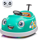 12V Dual Battery Electric Ride on Kids Bumper Car w/Remote Control,360 Degree Spin,Push Rod Rocker Horse Function,3-Speeds Babies & Toddlers Bumping Car Ride on Toy Gift for 1-4 Years Children（Green） by TinyTreasures Baby Boutique