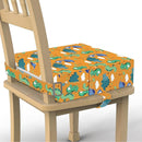 Toddler Booster Seat for Dining Table Kitchen Chair, Stronger Support Double Safe Straps Portable Booster Seat Dining Toddler, High Cushion for Travel Home with Non-Slip Bottom (Orange) by TinyTreasures Baby Boutique