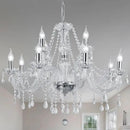 Modern Elegant 15 Lights K9 Crystal Glass Chandelier Pendant Ceiling Lighting European Style for Dining Living Room Bedroom Transparent,15 E12 Bulbs Required by CozyNest Decor