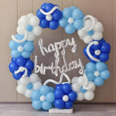 140pcs Light Blue Round Balloons Different Sizes 18 12 10 5 Inch Latex Balloons for Arch Decoration Party Balloon Kit for Graduation Birthday Party Wedding Balloon Baby Shower Decoration by TinyTreasures Baby Boutique