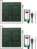 iPower 2-Pack 40-108 Degrees Fahrenheit Digital Heat Mat Thermostat Controller and 20" x 20" Hydroponic Seeding Warm Pad Plant Starting Kit Combo by GreenHaven Gardens