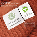 GOTS Certified 100% Organic Cotton Salt Earth Throw Blanket, 90"X 90" Blankets & Throws For Bed, Throw Blanket For Couch,Modern & Cozy Blanket, All Season Waffle Blanket, Soft Blanket (Cinnamon Stick) by TinyTreasures Baby Boutique