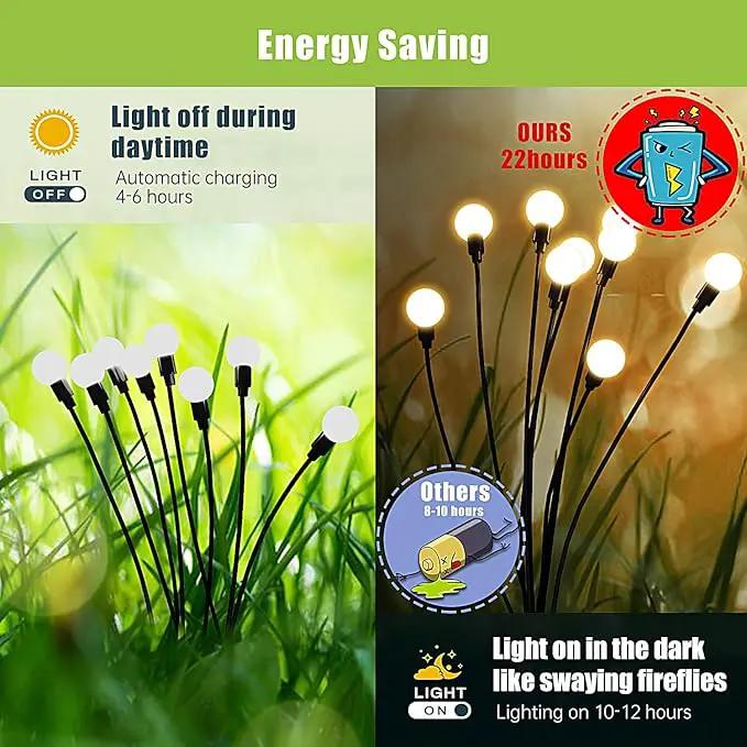 Flumy Solar Lights Outdoor Waterproof 6 Pack, Upgraded Outdoor Firefly Light for Yard Patio Garden Decor, Solar Lights for Outside Gardening Supplies,Gifts for Grandma, photo 4 of 6