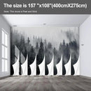 Misty Forest Landscape Wall murals Woodland Tree Peel and Stick Wallpaper for Bedroom Living Room - 108"x157" by CozyNest Decor