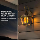 Hompavo 【Upgraded】 LED Flame Light Bulbs, 4 Modes Flickering Light Bulbs with Upside Down Effect, E26/E27 Base Flame Bulb for Halloween, Christmas, Indoor and Outdoor Decoration (White-2 Pack) by GreenHaven Gardens