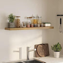 Floating Shelves for Wall, 48" W x 9.3" D x 1.5" H, Wooden Wall Mounted Display Shelves with Invisible Brackets for Living Room, Bedroom, Bathroom, Kitchen Decor and Storage, Set of 1, Oak by CozyNest Decor