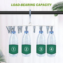 Clothes Drying Hanger with 12 Clips, 2 Pack Folding Portable Hanging Drying Rack,Drip Foldable Hanging Rack, 360° Rotatable Hook for Drying Towels Bras Baby Clothes Gloves Plastic(Blue&Purple) by TinyTreasures Baby Boutique