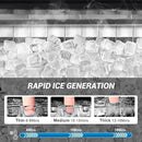 220LBS Commercial Ice Maker Machine - 72PCS Ice Cubes per Round, Undercounter/Freestanding Ice Machine, 55LBS Ice Storage Capacity for Home Bar and Outdoor, Stainless Steel Self-Cleaning by CozyNest Decor