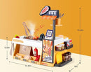 Kids Kitchen Food PlaySet - Simulated BBQ Fast Food Store Toy with Cash Register, Includes Color-Changing Food Sound and Light Effects, Suitable Birthday Gift for Boys and Girls Aged 3-5 by TinyTreasures Baby Boutique