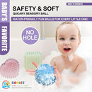 Soft Spiky Sensory Balls - No Hole Wheat Straw Soft Toys for Toddlers 1-3 Multicolor Bath Gifts Montessori Toys Baby Balls 6 to 12 Months, Swimming Pool Beach Shower Baby Toy by TinyTreasures Baby Boutique