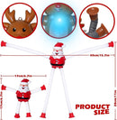 Christmas LED Pop Tubes Light Up 4 Pcs Sensory Fidget Toys, Telescopic Suction Cup Santa Toys Autism Christmas Party Favors Game Prizes Goody Bags Stocking Stuffers Treats for Kids 3+ (Christmas) by TinyTreasures Baby Boutique