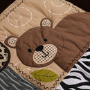 7 PCs Forest Animal Nursery Crib Bedding Set Baby Boy Elephant Giraffe Bear Cot Bedding Set by TinyTreasures Baby Boutique
