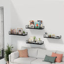 Floating Shelves for Wall Set of 4, Different Sizes Mounted Wood Floating Shelf, Wall Shelves for Living Room,Bedroom, Bathroom, Kitchen, Farmhouse Decor, Office by CozyNest Decor
