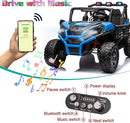 4WD Ride On Car with Remote Control,24V 2Seater Kids Electric Toy Off-Road Truck for Kids,Ride on Buggy for Side by Side(Blue) by TinyTreasures Baby Boutique