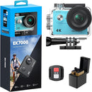 AKASO EK7000 4K30FPS 20MP WiFi Action Camera with EIS Ultra HD 131FT Waterproof Underwater Camera Remote Control 4X Zoom Support External Microphone by TinyTreasures Baby Boutique