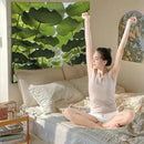 FENDROM Nature Lotus Leaf Tapestry Plant Tapestry Green Natural Scenery Wall Hanging 3D Wall Art For Bedroom Living room Dorm by CozyNest Decor