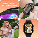 PlayZoom 4 Kids Smartwatch, Educational Tech Toy – 25+ Games, Selfie Camera, Audiobooks, Step Tracker, Water‑Resistant, Parental Controls, Long Battery, Ages 4‑12, Navy Dinosaurs by TinyTreasures Baby Boutique