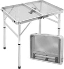 Folding Table, Easy for Storage, Compact and Portable Picnic Table for Grill, Outdoor Camping, Garden, Patio, Dining, BBQ, Party, Market, 2Ft (Small, Silver) by GreenHaven Gardens