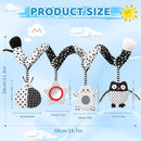 High Contrast Baby Toys - Black & White Hanging Toys for Car Seat, Stroller & Crib | Newborn Essentials 0-6 Months | Perfect by TinyTreasures Baby Boutique