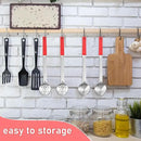 16 Pcs Portion Control Serving Spoons, Restaurant Measuring Serving Ladle Utensils, Portion Control Slotted Scoops for Weight Loss, Solid and Perforated Scoops(Red,2 oz) by CozyNest Decor