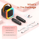 Mini Karaoke Machine for Kids Adults, Portable Bluetooth Speaker with 2 Wireless Karaoke Microphones,2025 TOP Birthday Gifts Toys for Boys 3,4, 5, 6, 7, 8+Years Old Toddler Karaoke Player by TinyTreasures Baby Boutique