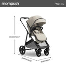 Mompush Wiz 2 in 1 Baby Stroller with Bassinet Mode, Convertible Infant Stroller for Newborn and Toddler with Reversible Seat and Large UPF 50+ Canopy by TinyTreasures Baby Boutique