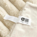 Cozy Bliss Faux Fur Throw Blanket for Couch, Cozy Warm Plush Striped Blanket for Sofa Bedroom Living Room,60 * 80 Inches Beige by CozyNest Decor