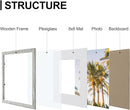 Vittanly 12x12 Picture Frames Set of 9, Shatter Resistant Plexiglass, Display 8x8 Pictures with Mat or 12x12 without Mat, Photo Frames for Wall Mount, Engineered Wood, Grey by CozyNest Decor