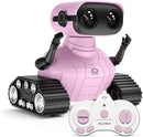 ALLCELE Girls Robot Toy, Rechargeable RC Robot for Kids, Remote Control Toy with Music and LED Eyes, Gift for Children Age 3 Years and Up - Pink by TinyTreasures Baby Boutique