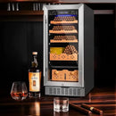 Electric Cigar Humidor, 15 Inch Upgraded Large Capacity Humidor Cabinet with Powerful Compressor, Digital LED Screen, Safety Lock, Smart Humidity & Temp Control, Gifts for Men by CozyNest Decor