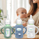 3 Pack Silicone Sleeves for Dr. Brown's Glass Baby Bottles - Drop Protection Baby Bottle Sleeves,Compatible with Dr. Brown's Newborn Glass Bottles,with Silicone Handles,4 oz by TinyTreasures Baby Boutique