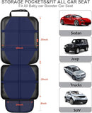 Car Seat Protector,2 Pack Automotive Seat Protectors Baby Carseat Pad Waterproof & Durable 600D Fabric for Child Baby Car Seat Mat Vehicle Pet Cover 2 Storage Pockets (Blue) by TinyTreasures Baby Boutique