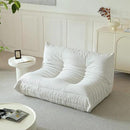Luxury Sofa Couch Chair, Lazy Floor Seating, Fireside Bean Bag Chair, Ergonomic Tatami Sofa Lounger for Living Room, Bedroom, Office, Loveseat, White by CozyNest Decor