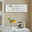 SRSZHIYUE Bless the Food Before Us Wall Sign Decor 40"×15" Christian Bible Verse for Farmhouse Rustic Kitchen Dining Room Framed Wood Scripture Religious Jesus Prayer Wall Art (Wood) by CozyNest Decor