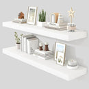 Heimlove 48" White Floating Shelves for Wall,10 Deep Rustic Wood Display & Storage Wall Shelves with Heavy Duty Brackets for Bathroom,Bedroom,Kitchen,Living Room,Office,Set of 2 by CozyNest Decor