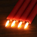 GenSwin Flameless Red Taper Candles Flickering with 10-Key Remote, Battery Operated Led Warm 3D Wick Light Window Candles Real Wax Pack of 6, Christmas Home Wedding Decor(0.78 X 9.64 Inch) by CozyNest Decor