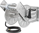 GREENER Stainless Steel Hose Reel For Outside,Wall Mount Garden Hose Holder Heavy Duty Metal Water Hose Reel, 3/4" Solid Connector with 5/8" Inlet Hose and Crank,80-Feet 1/2" Capacity by GreenHaven Gardens