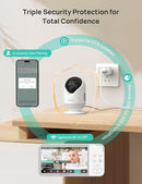 VistaView Smart WiFi Baby Monitor - 5” 1080P Split Screen & 2K Camera App Control, Cry & Motion Alerts, HD Night Vision, 5000mAh Battery, 2-Way Talk, Multi-User, Triple Security, 1279ft Range by TinyTreasures Baby Boutique