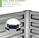 2PCS 12x2x1FT Galvanized Raised Garden Bed Kit,Vegetable Boxes-Rectangle Metal Flower Box,Large Planter Raised Beds Outdoor Garden for Planting,Fruit,Herb-Sliver by GreenHaven Gardens