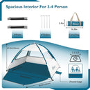 COMMOUDS Beach Tent Sun Shade for 3/4-5/6-7/8-10 Person, UPF 50+ Beach Sun Shelter Canopy Tent, Lightweight, Easy Set Up and Carry by TinyTreasures Baby Boutique