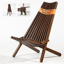 IDZO Elina FSC Eucalyptus Tamarack Chair, 300Lbs Capacity Modern Adirondack Style, Wooden Folding Seat, for Fire Pit Outdoor & Indoor - Cinnamon, Single by CozyNest Decor