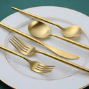 Matte Gold Silverware Set, OGORI 30-Piece Food Grade Stainless Steel Gold Flatware Set, Kitchen Utensil Set Service for 6, Tableware Cutlery Set for Home and Restaurant, Dishwasher Safe - Gift Box by CozyNest Decor