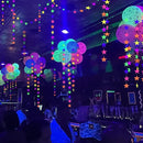 108feet UV Neon Paper Star Garland Glow in The Dark Streamers for neon Party Supplies UV Fluorescent Reactive Paper Star Banner for Wedding Birthday Glow in The Dark Party Favors Neon Party Decor… by TinyTreasures Baby Boutique