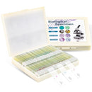 100 Prepared Microscope Slides with Specimens for Kids Adults - Bacterium, Fungus, Human Tissues, Mitosis, Plants, Insects, Animals Cells Samples for Biological Science Lab, School Students by TinyTreasures Baby Boutique