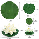 Framendino, 9 Pack Artificial Floating Foam Lotus Flower Decor Realistic Water Lily Pads Ornaments for Ponds Decoration by GreenHaven Gardens